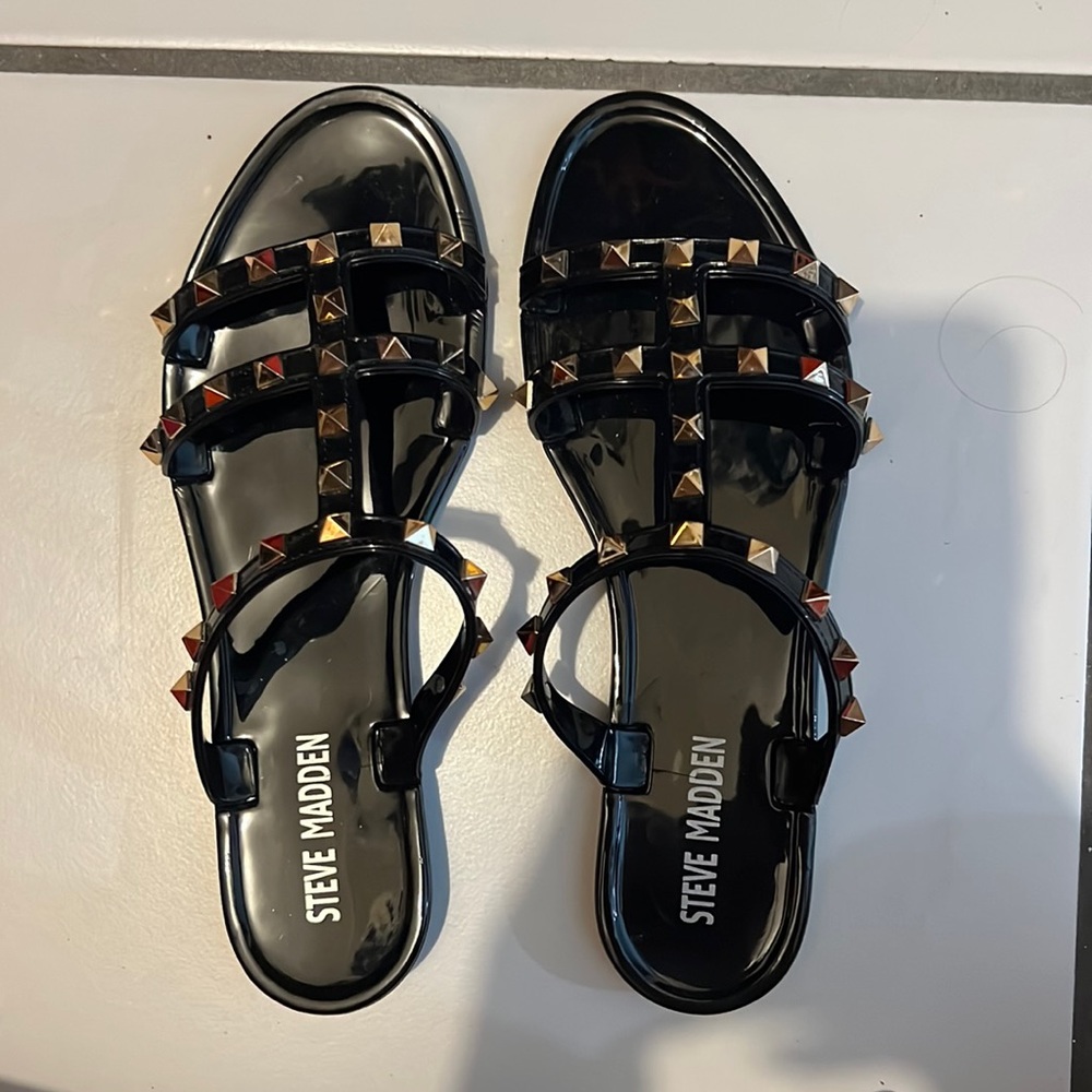 COPY - Steve Madden black sandals with studs